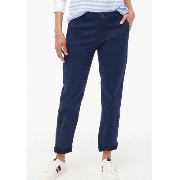 Boden Pants - Boden Daisy Chino T0493 Navy Blue Cotton Pants Size 10L Office Preppy Career EUC